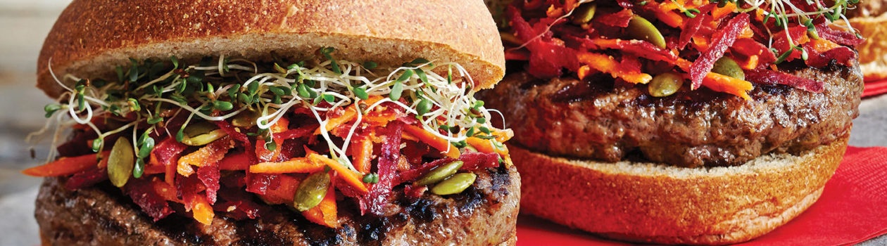 West coast trail burger & beet carrot slaw