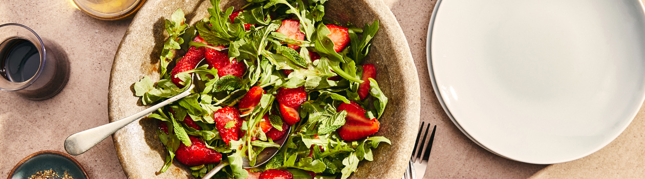 Strawberry & Arugula Salad with Balsamic Vinaigrette