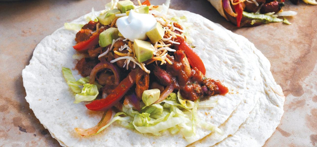 Lime & Mixed Bean Fajitas